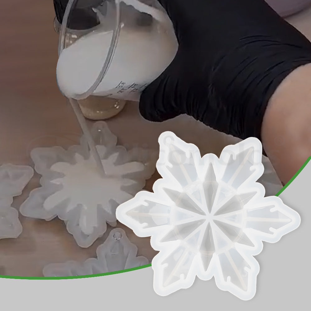 SILICOMOLDS - 4.5" STAR STAR FLAKES RESIN MOLD - URP109-RM